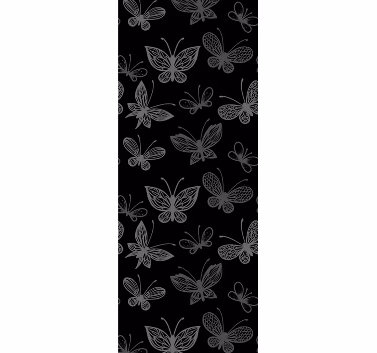 Papier peint salle de bain  papillon noir - TenStickers