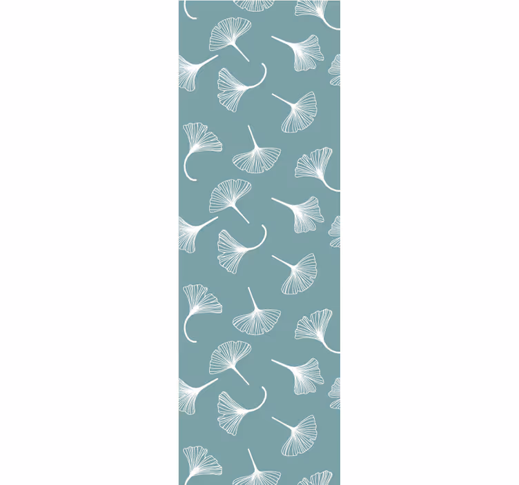 Papier peint salon  de feuilles de ginko bleu clair - TenStickers