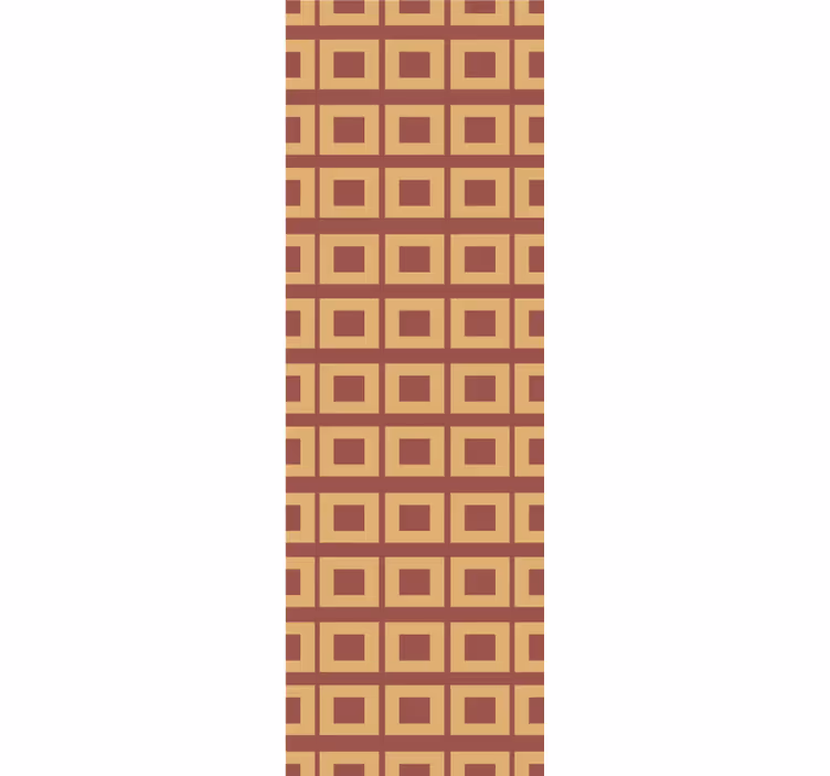 Papier peint carré Motifs géométriques carrés orange - TenStickers