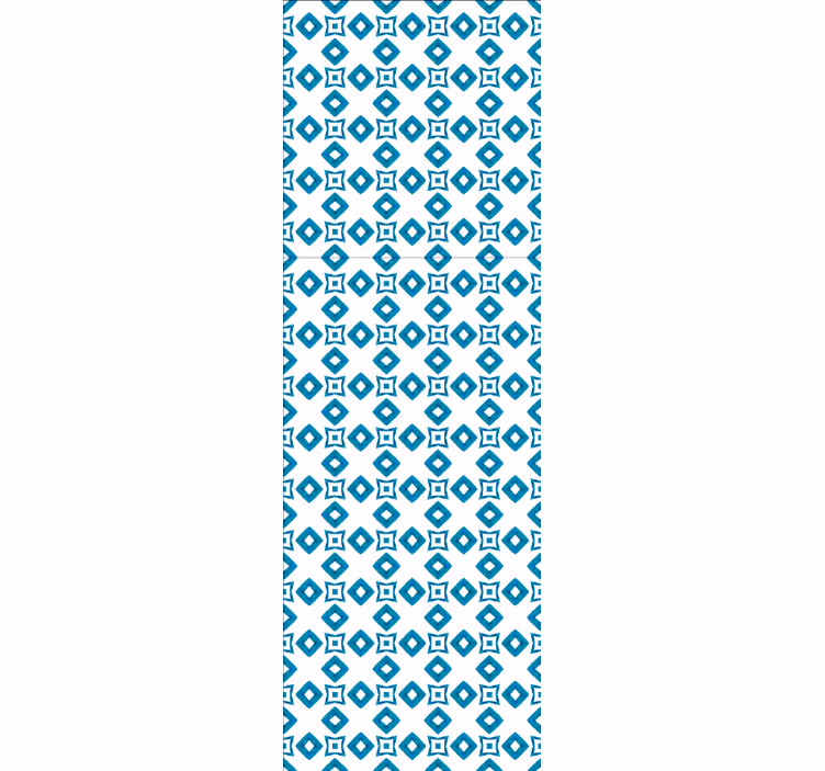 Papier peint carré Conception géométrique de diamant bleu - TenStickers