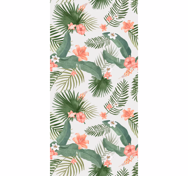Papier peint jungle motif de verdure florale - TenStickers