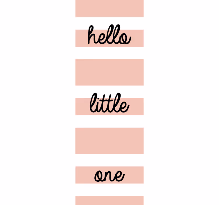 Papier peint texte bonjour les rayures beiges - TenStickers