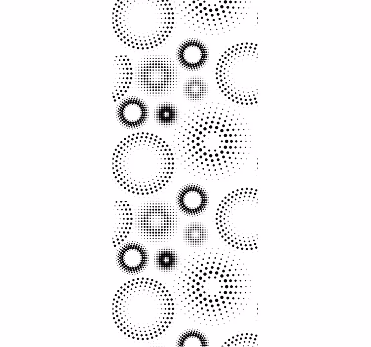Papier peint rond « pois » sans couture - TenStickers