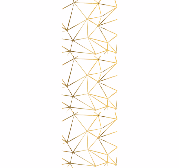 Papier peint design Coups de peinture dorée sur fond blanc - TenStickers
