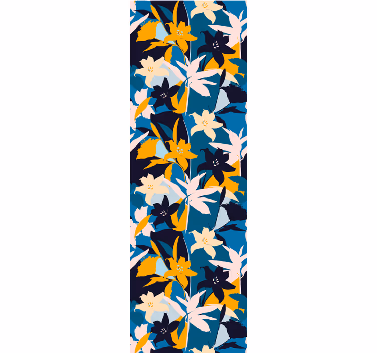 Papier peint fleur  floral de lys colorés - TenStickers