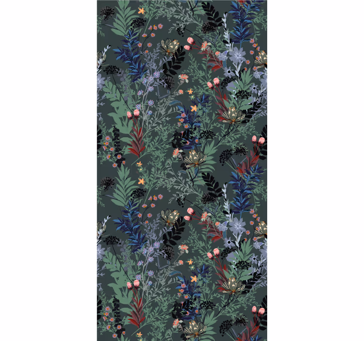 Papier peint nature  de feuilles sombres - TenStickers