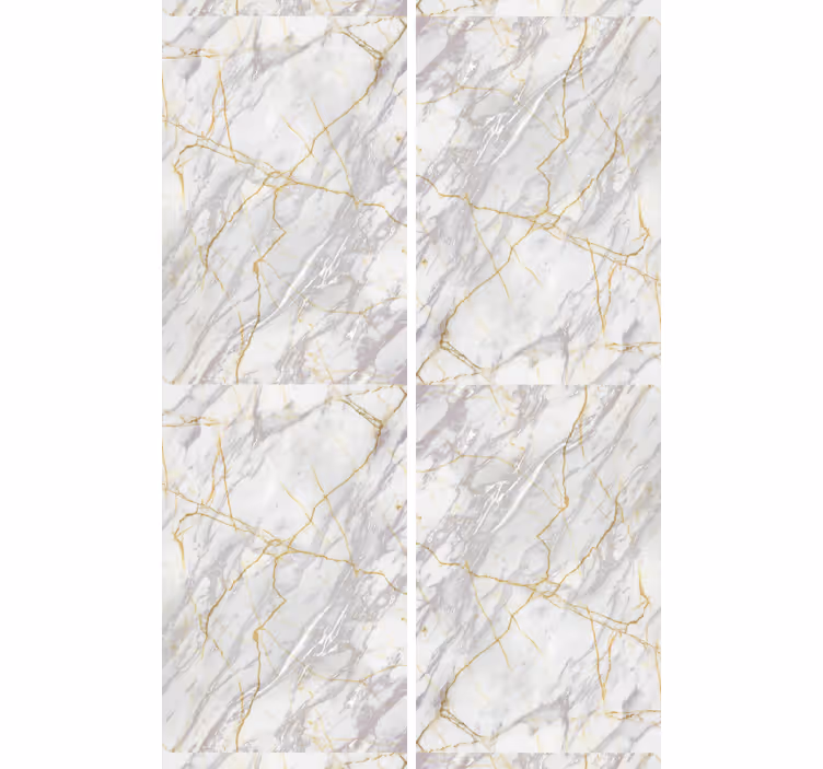 Papier peint effet marbre Or gris réaliste - TenStickers