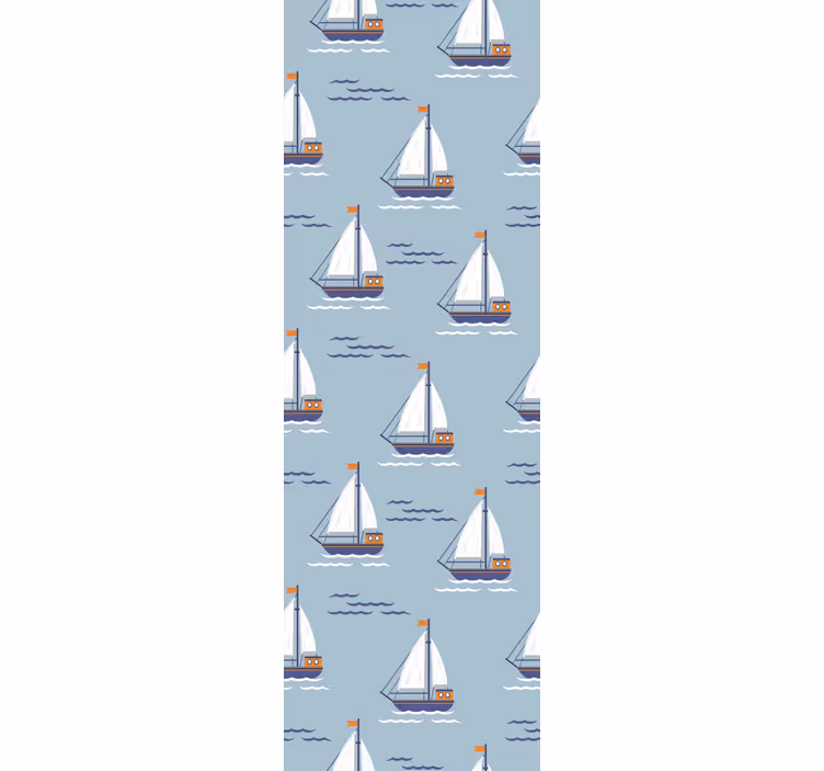 Papier peint enfant  de voilier blanc - TenStickers