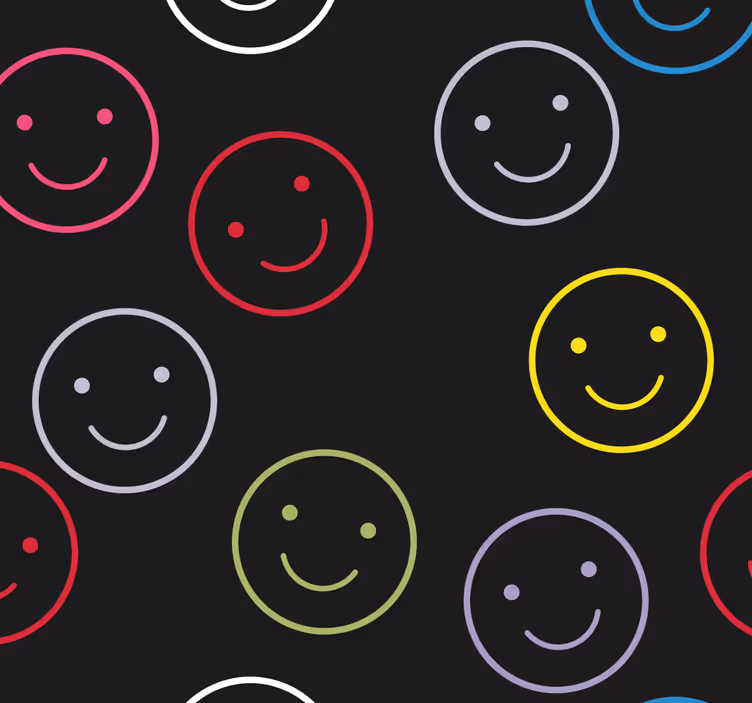 Papier peint chambre ados visages souriants  - TenStickers