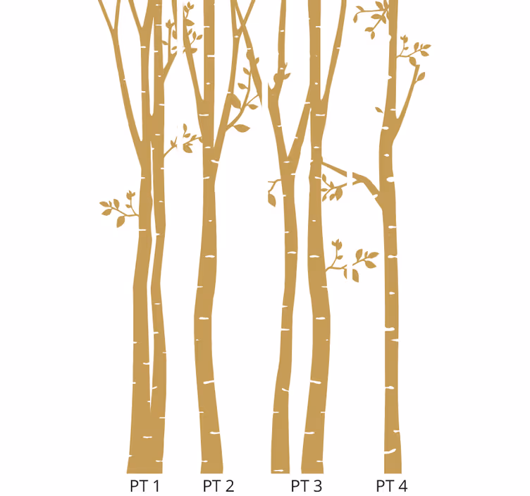 Papier peint nature Bouleau dans le "nouveau style nostalgie" - TenStickers