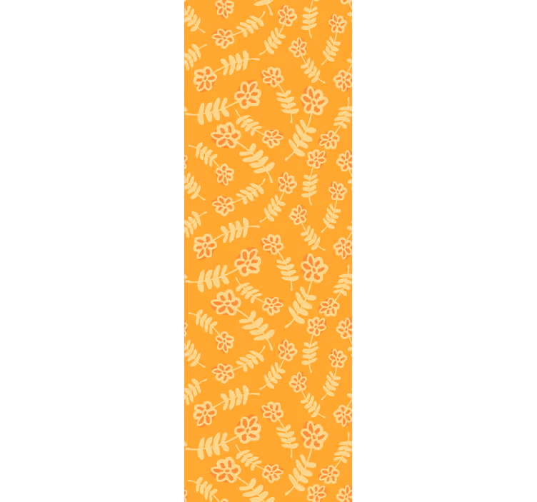Papier peint fleuri brins jaunes vibrants - TenStickers