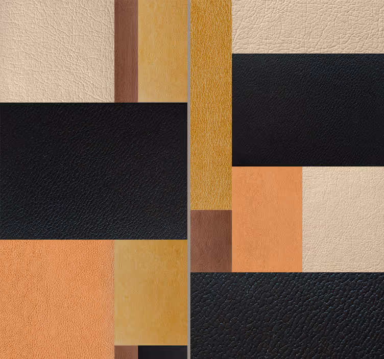 Papier peint design Mosaïque effet cuir - TenStickers