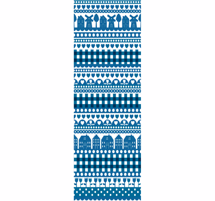 Papier peint pays bleu de delft - TenStickers