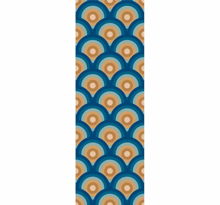 Papier peint vintage cercles des années 60 - TenStickers