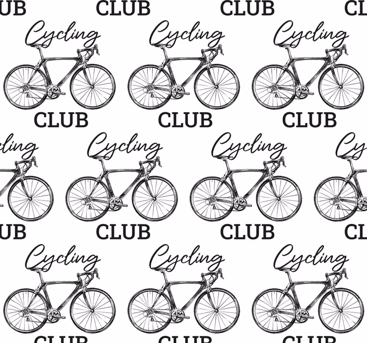 Papier peint salon motif Cycling Club - TenStickers