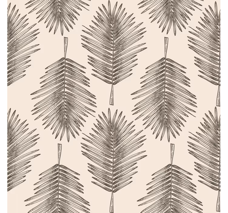 Papier peint salon feuille de plantes - TenStickers