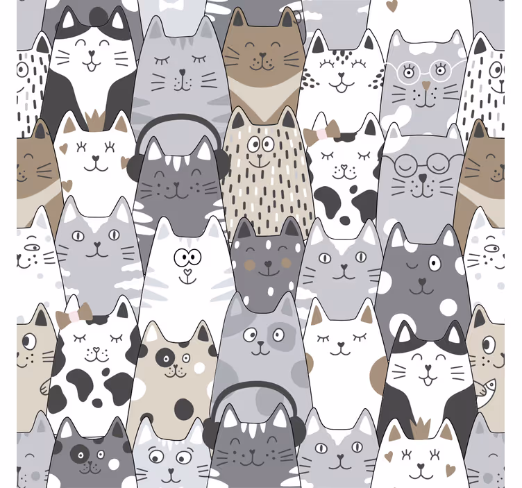 Papier peint chambre enfant chats - TenStickers