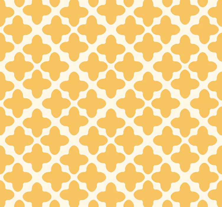 Papier peint jaune motif arabesque - TenStickers