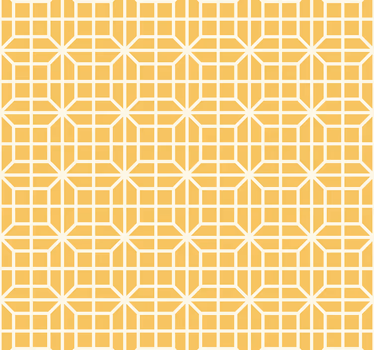 Papier peint jaune motif géométrique - TenStickers