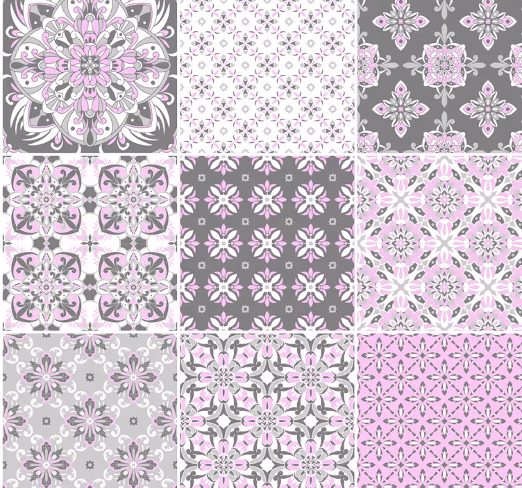 Papier peint imitation carrelage motifs à carreaux - TenStickers