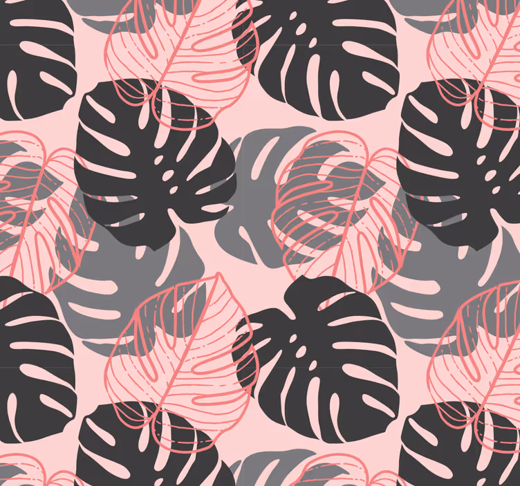 Papier peint feuillage monstera tropical - TenStickers