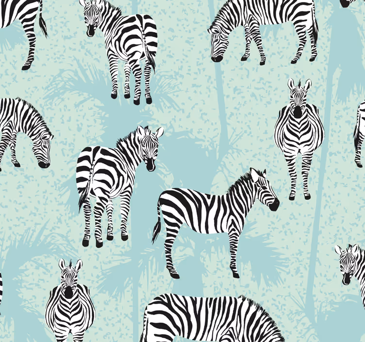 Papier peint zèbre à motifs zébrés - TenStickers