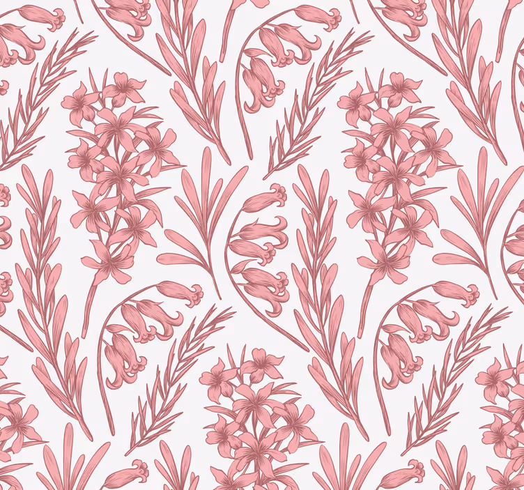 Papier peint floral composition florale lavande - TenStickers