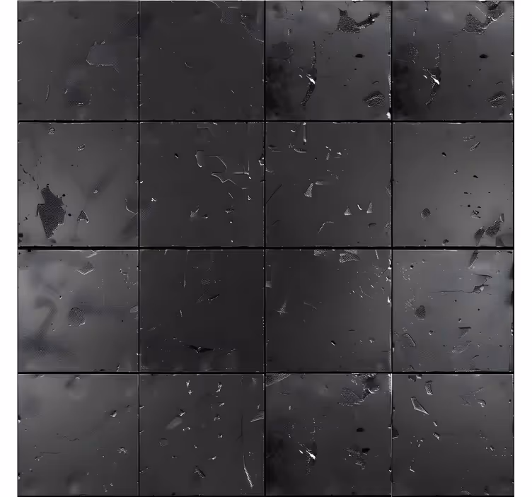 Papier peint carreaux de ciment style industriel noir - TenStickers