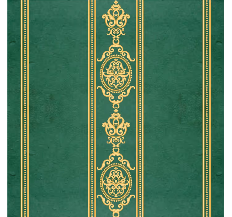 Papier peint baroque rayures dorées verticales - TenStickers