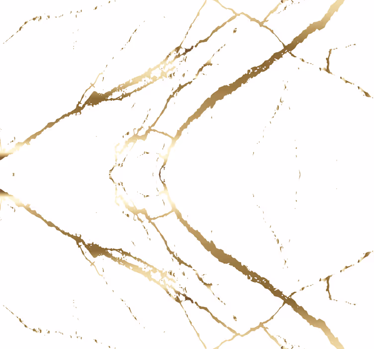 Papier peint effet marbre Marbre doré et blanc - TenStickers