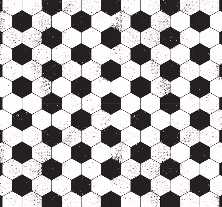 Papier peint enfant  de football noir et blanc - TenStickers