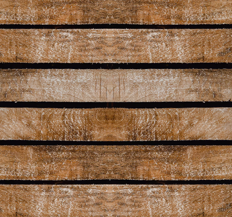 Papier peint salon imitation bois palettes - TenStickers