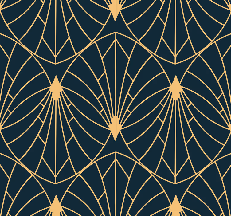Papier peint design  à fines lignes art déco - TenStickers