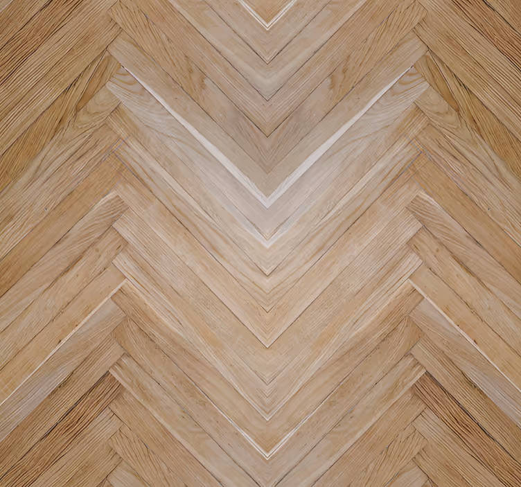 Papier peint bois marron motif à chevrons - TenStickers