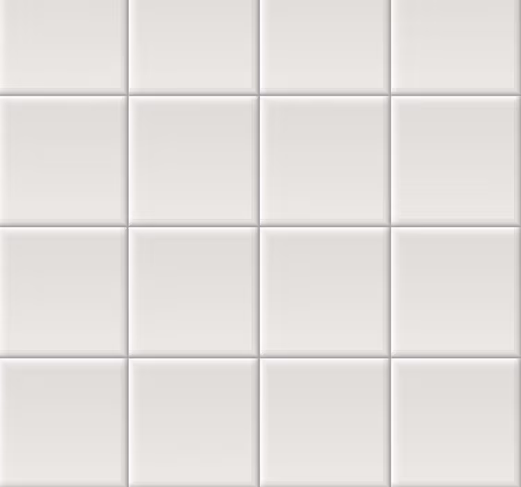 Papier peint salle de bain motif carreaux blancs - TenStickers