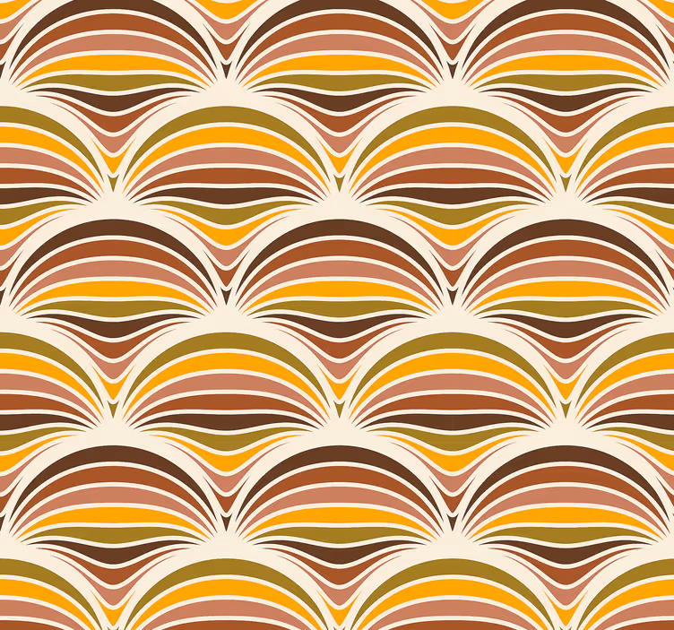 Papier peint vintage Modèle des années 70 - TenStickers
