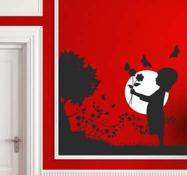 Sticker fillette papillons nocturnes