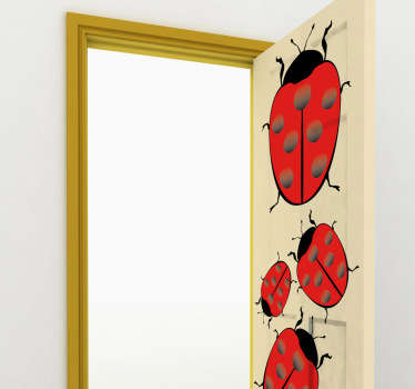 Sticker porte coccinelles