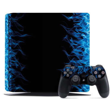 Sticker Texture Flammes Bleues PS4