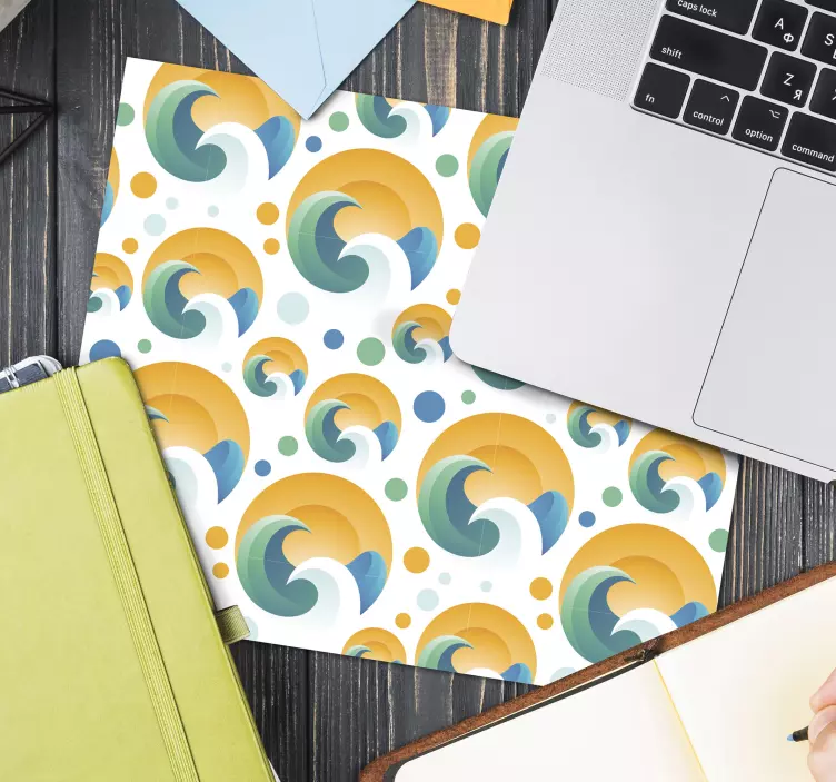 Mouse pad motif vagues colorées - TenStickers