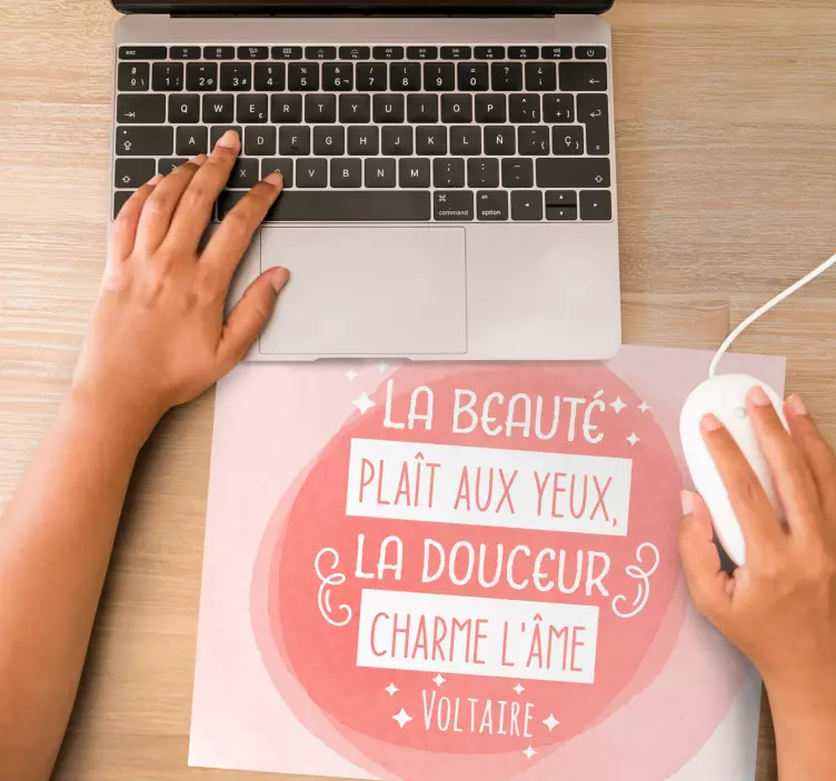 Mouse pad citation voltaire dicton d'amour - TenStickers