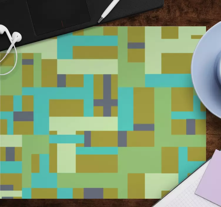 Mouse pad motif blocs de couleurs abstraits - TenStickers