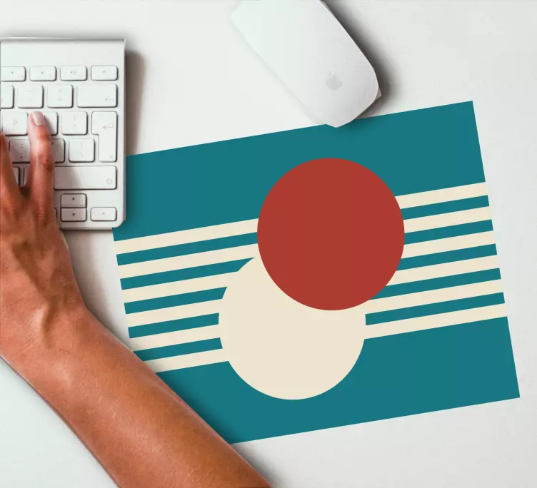 Mouse pad motif composition circulaire géométrique - TenStickers