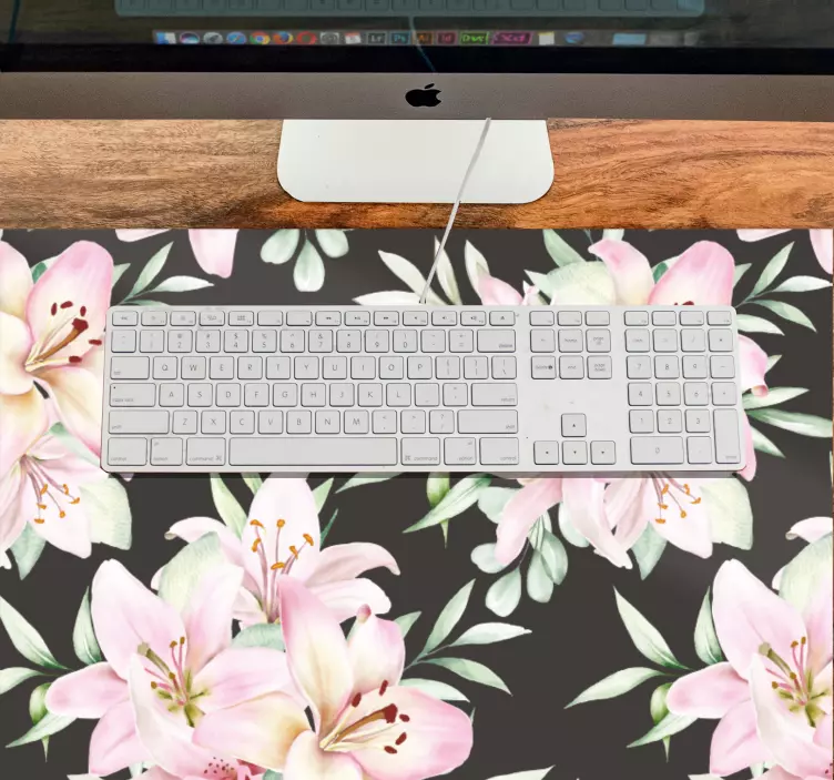 Mouse pad motif composition florale de lys - TenStickers