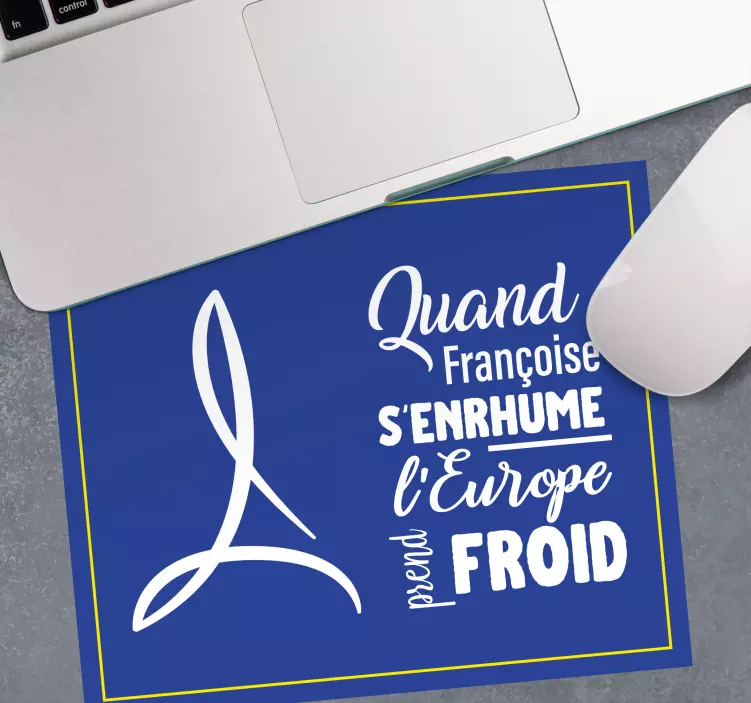 Mouse pad nom quand paris attrape froid - TenStickers