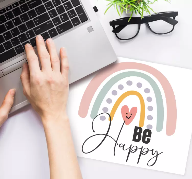 Mouse pad original message arc-en-ciel coloré - TenStickers