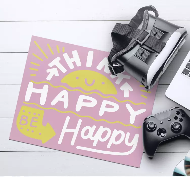 tapis de souris citation Penser positivement - TenStickers