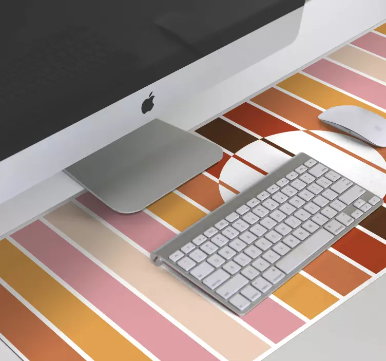 Tapis de souris soleil rayé des années 70 - TenStickers