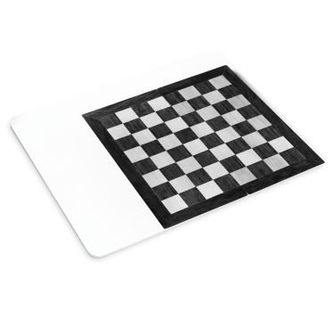 Mouse pad gamer échiquier en bois noir et blanc - TenStickers