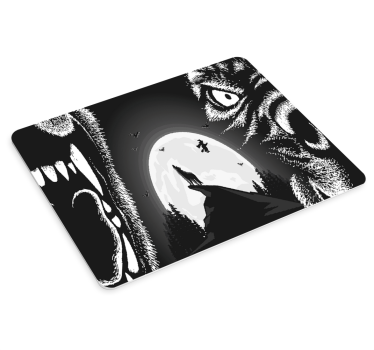 tapis de souris pour gamer Loup hurlant - TenStickers